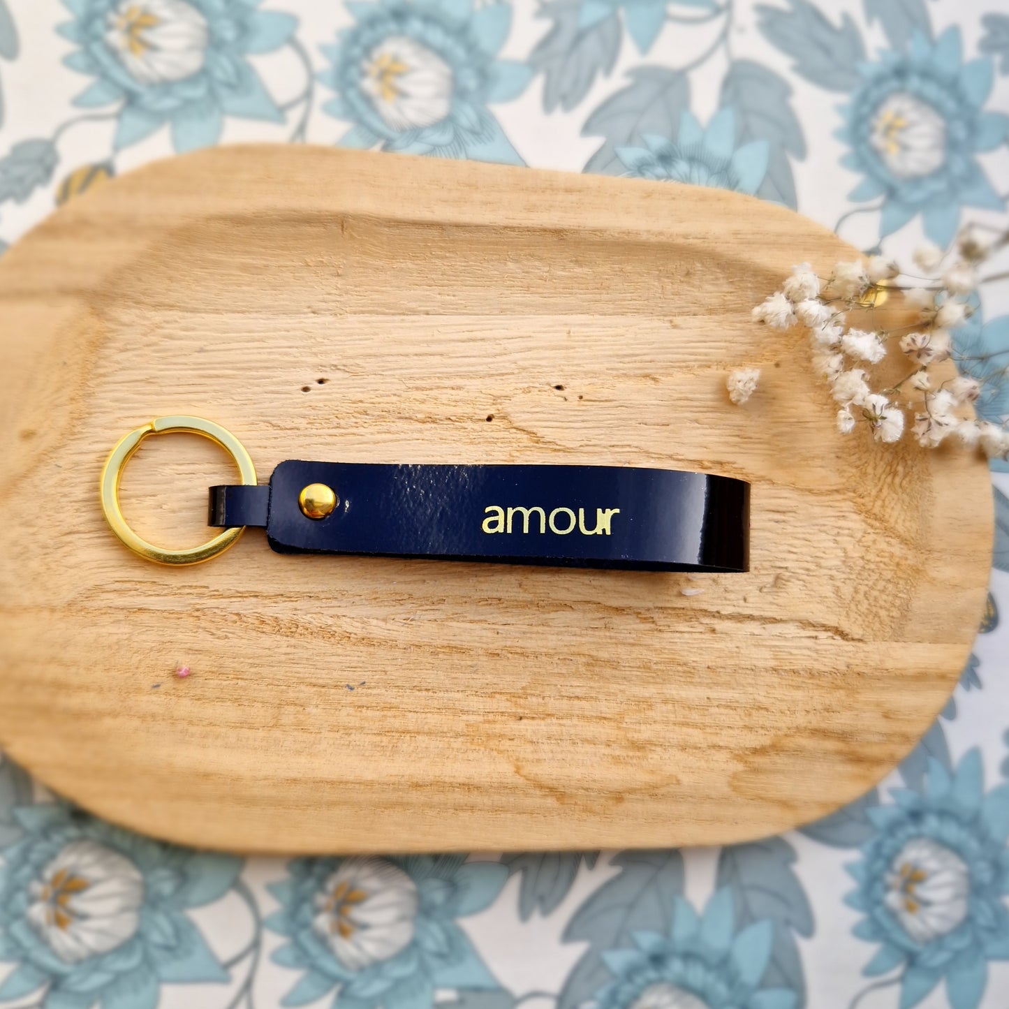 Porte-clefs en cuir Amour