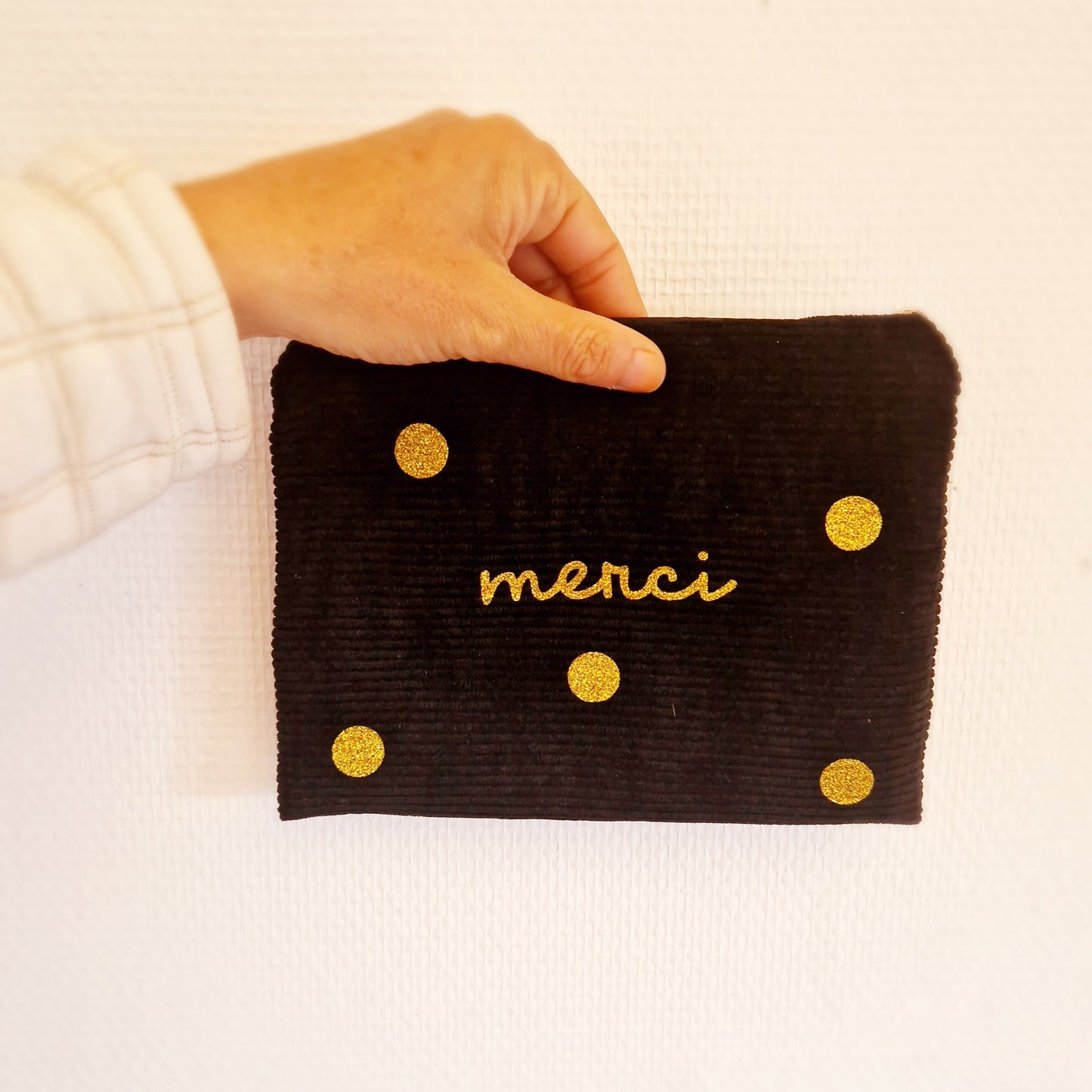 Trousse velours Merci
