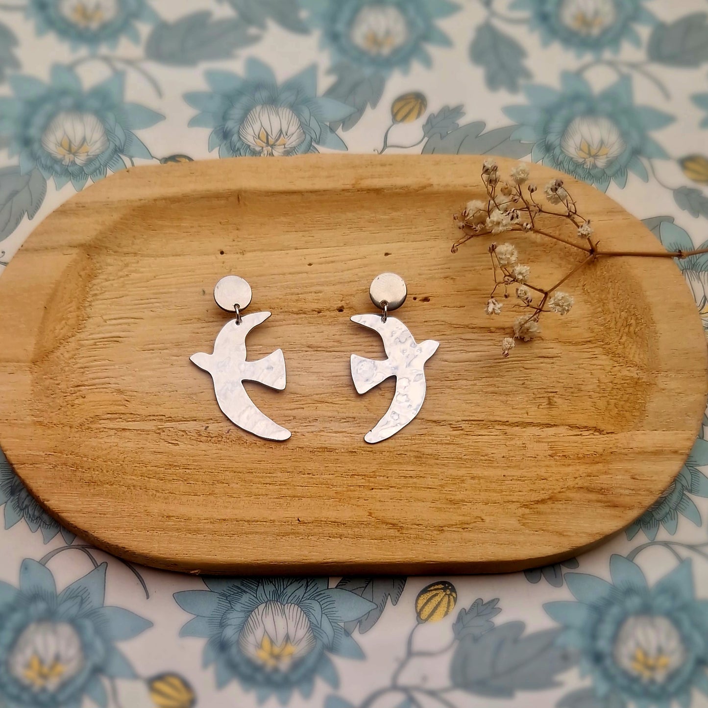 Boucles argentées Thaïs