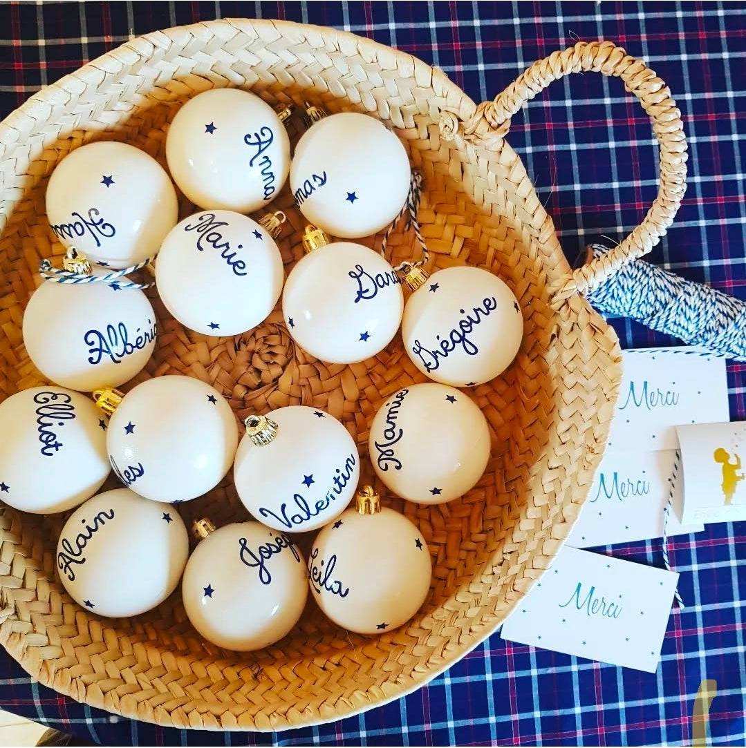 Boule de Noël prénom